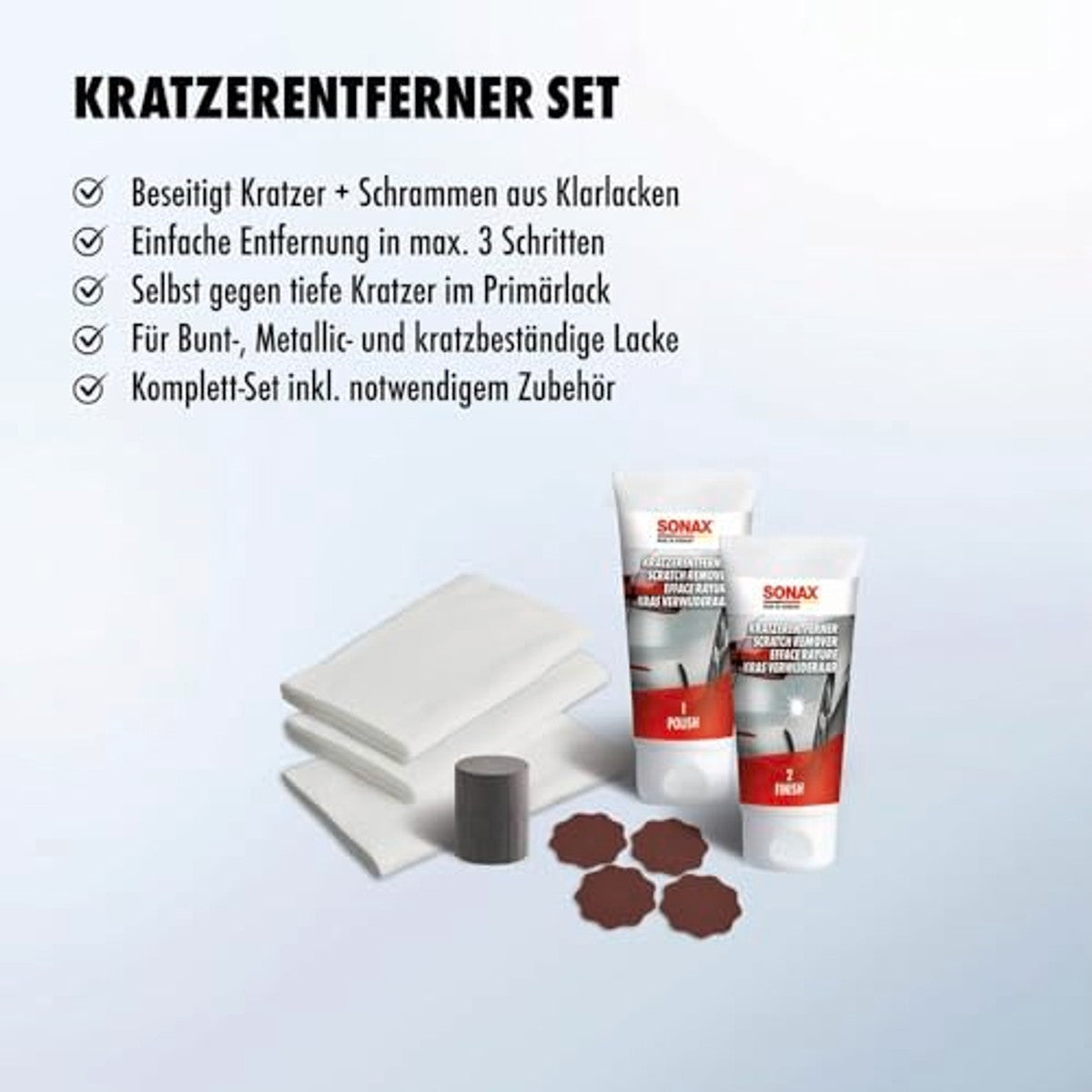 SONAX Krassenverwijderaarset lak 3 x 50 ml - Voordeelverpakking