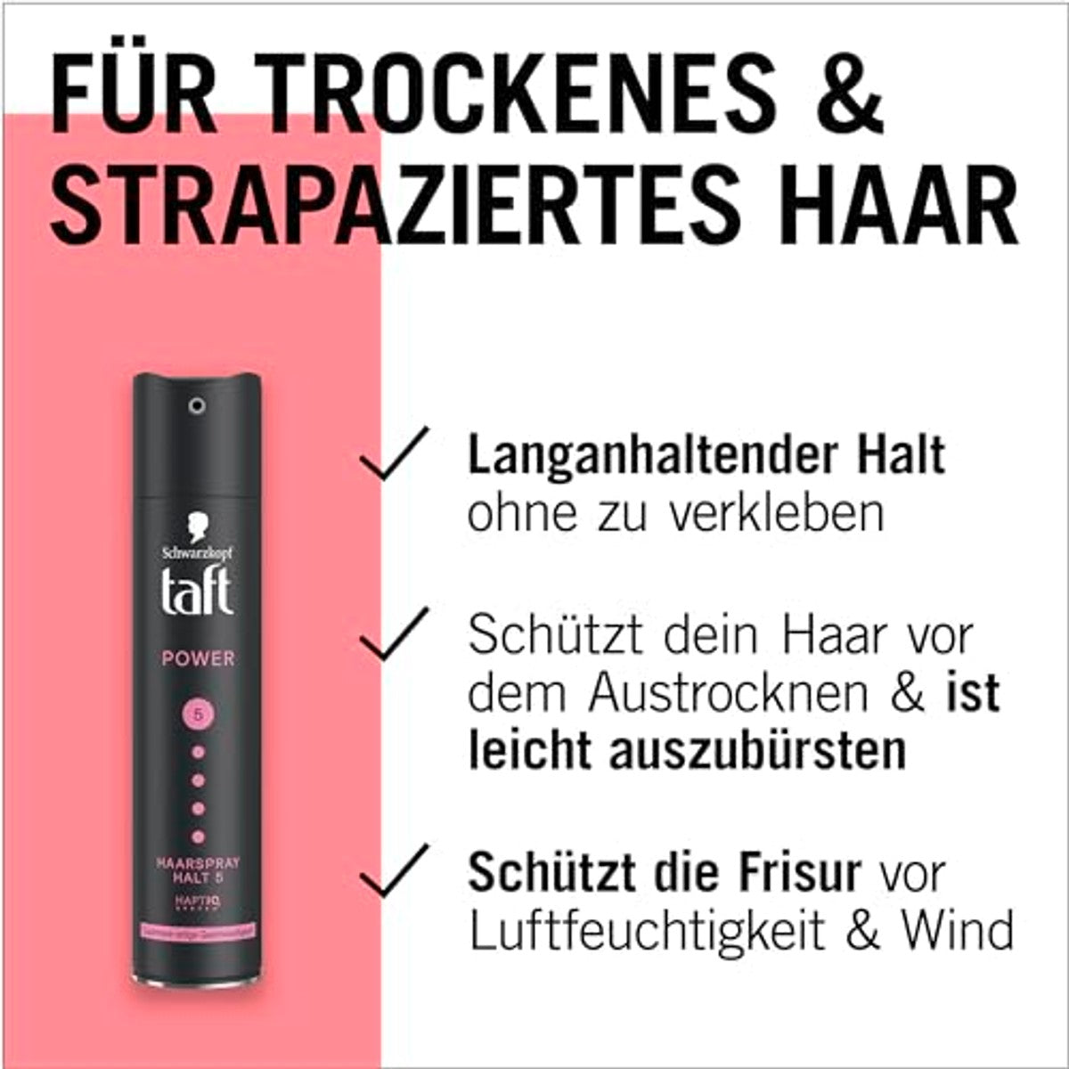 TAFT Power Cashmere Haarspray houdgraad 5 3 x 250 ml - Voordeelverpakking