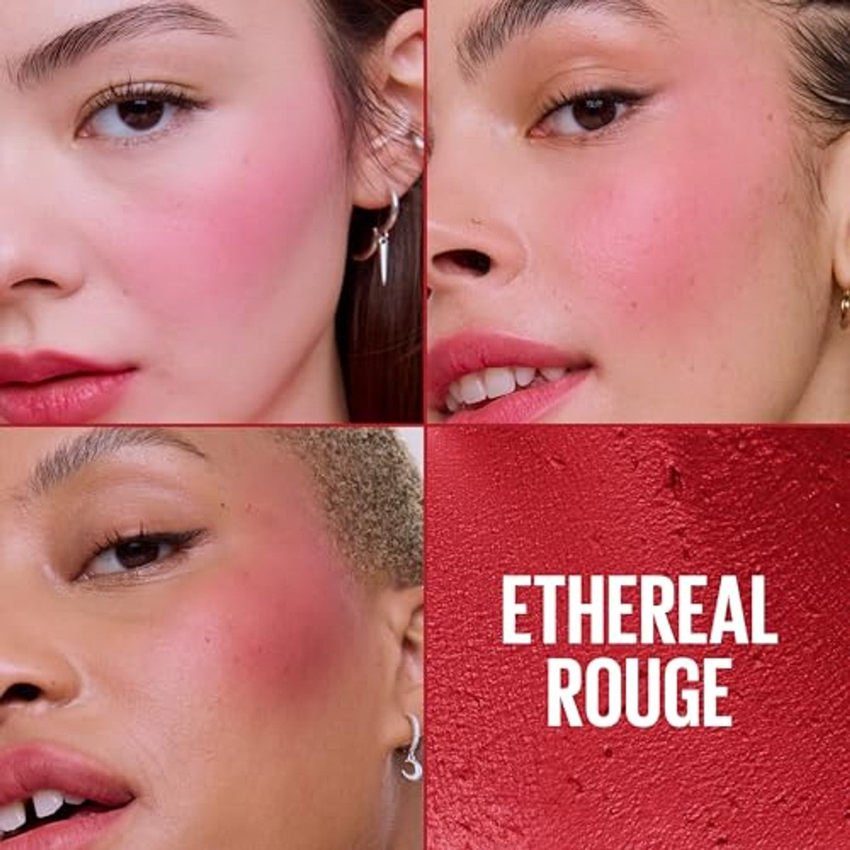 MAYBELLINE Cloudtopia Wang- & Lippen Mousse 02 Ethereal Rouge 5 g - 3 stuks