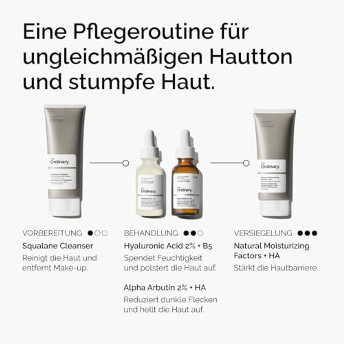 The Ordinary Alpha Arbutin 2% + HA Serum - 3-pack