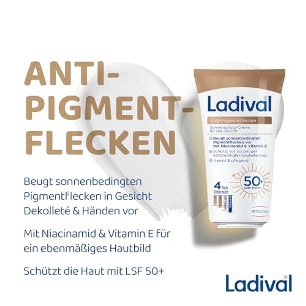 Ladival Anti-pigmentvlekken zonnebrandcrème gezicht SPF 50+ 50ml – Ladival