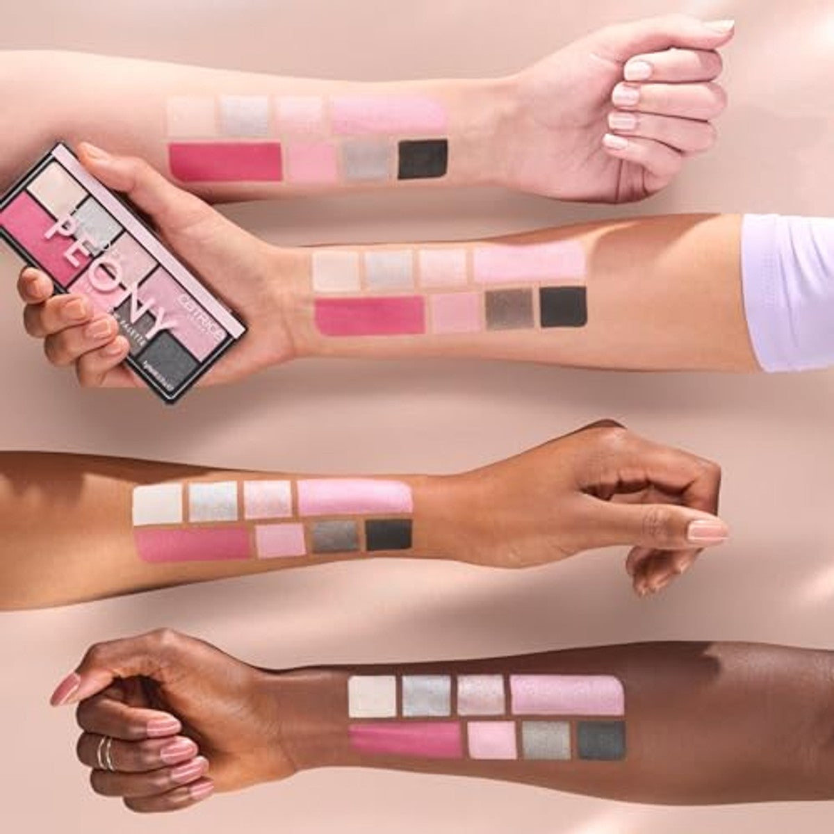 Catrice The Soft Peony Oogschaduwpalet, oogschaduw, roze, 8 roze tinten, sterk gepigmenteerd, glinsterend, kleurintensief, glinsterend, veganistisch, zonder microplasticdeeltjes, zonder parfum, – Catrice Cosmetics