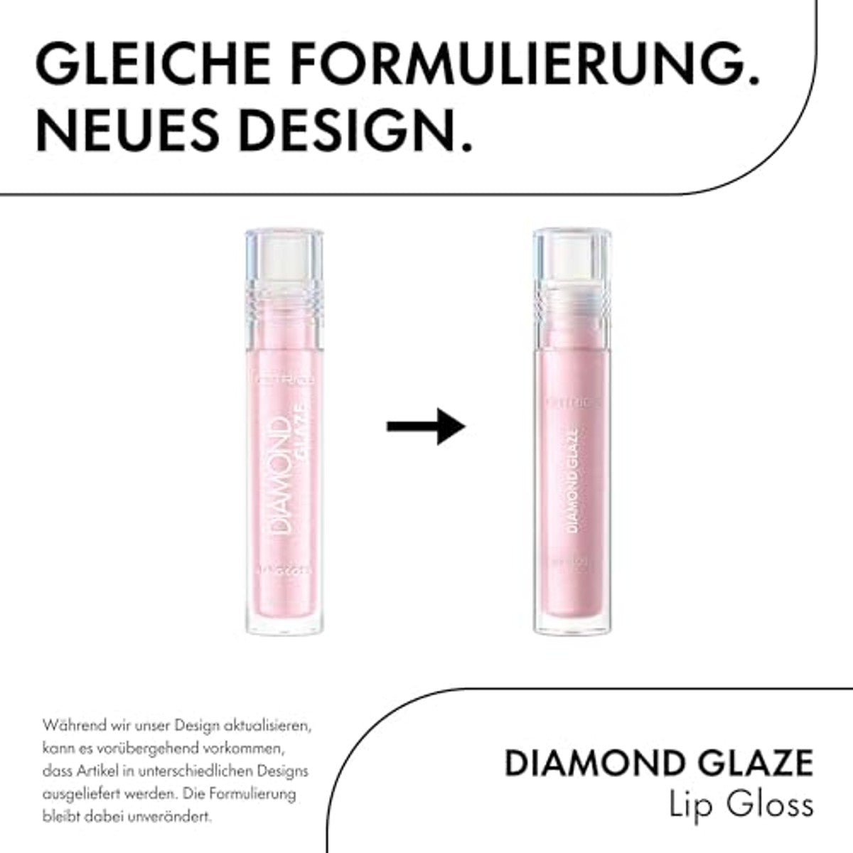Catrice Diamond Glaze Lip Gloss, nr. 020, roze, direct resultaat, glanzend, holografisch, glinsterend, veganistisch, zonder parabenen, zonder microplastic deeltjes, vrij van nanodeeltjes, per stuk | Lipgloss, direct resultaat – Catrice Cosmetics