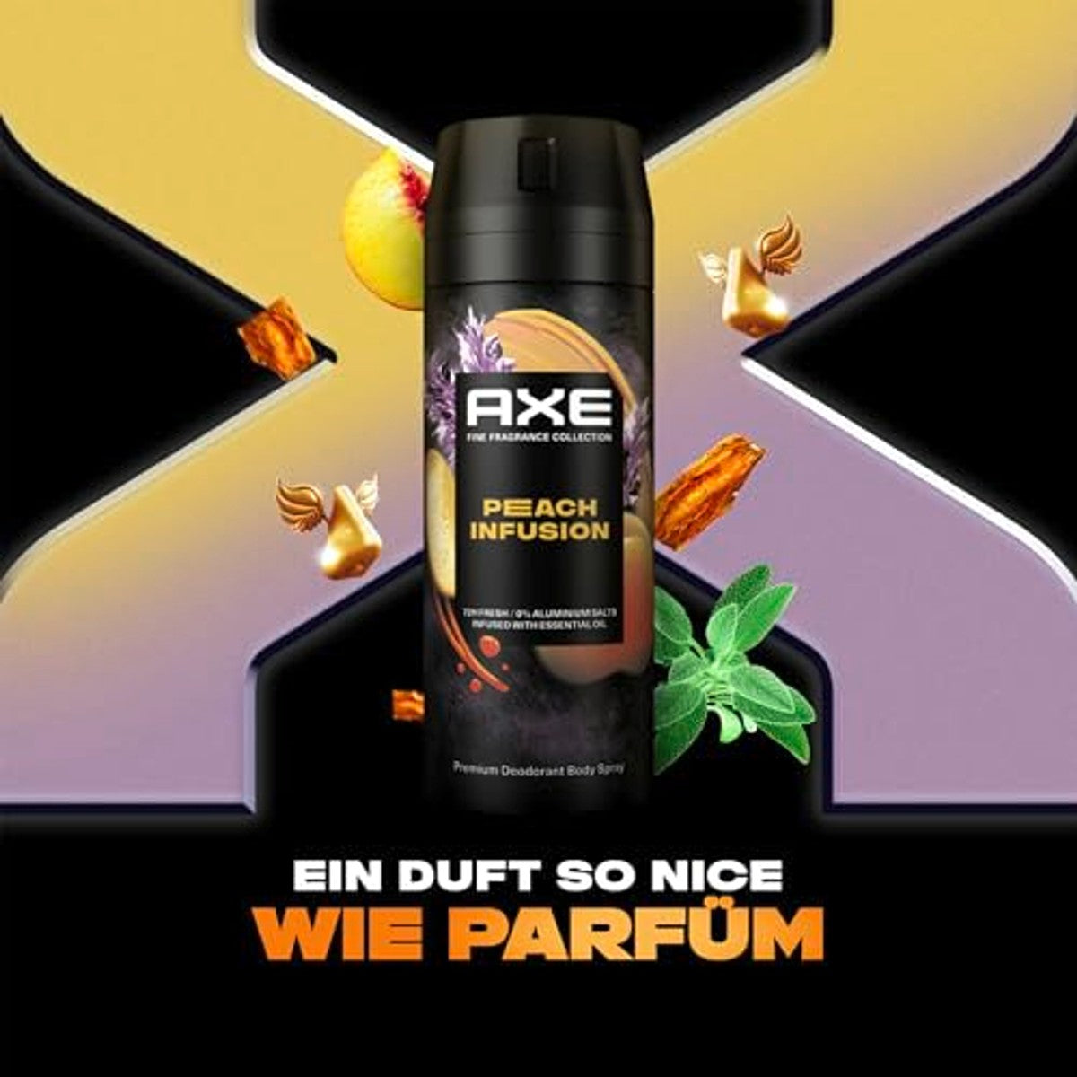 Axe Premium Bodyspray Peach Infusion Deodorant 6 x 150 ml - Voordeelverpakking