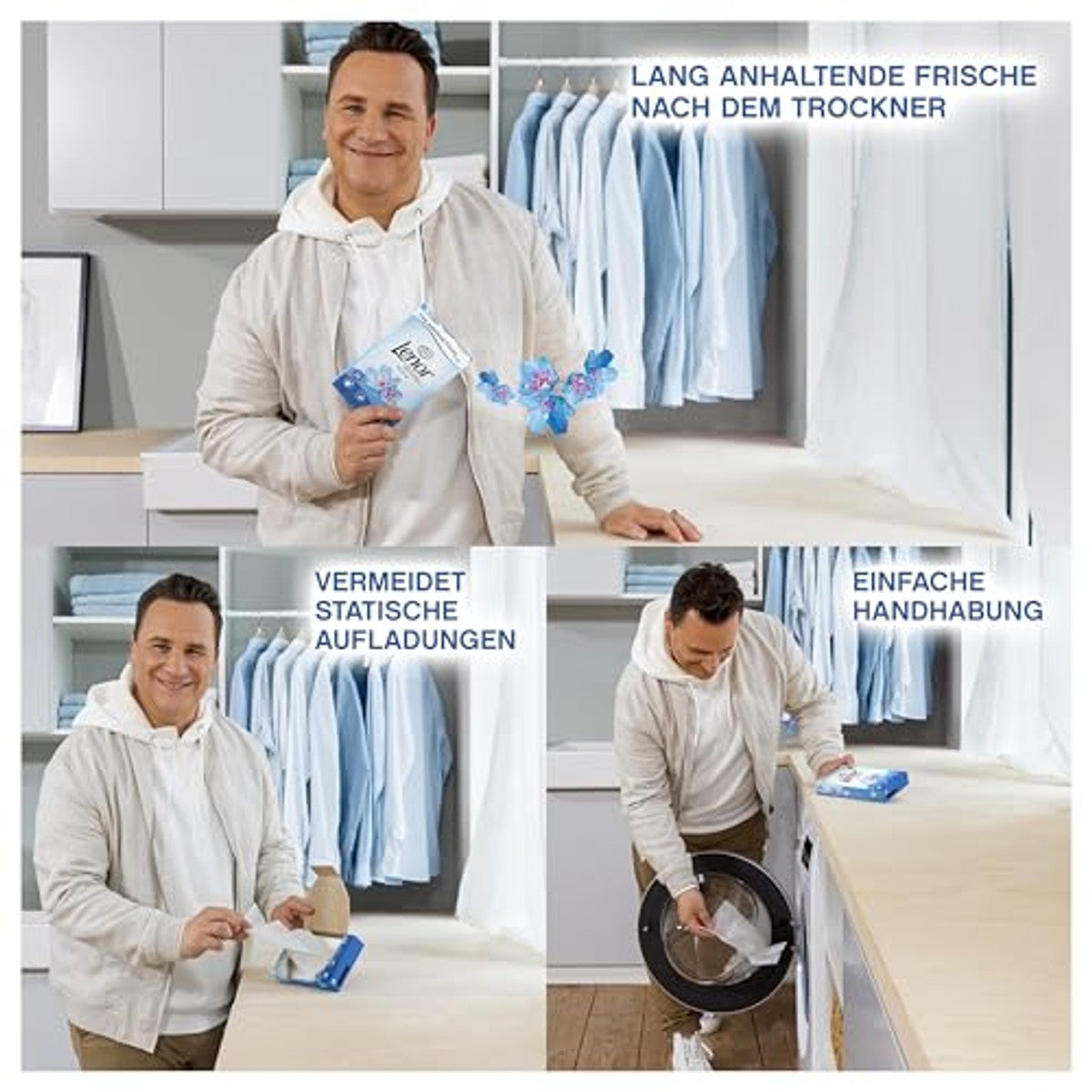 Lenor Droogdoekjes April fris 6 x 34 stuks - Voordeelverpakking