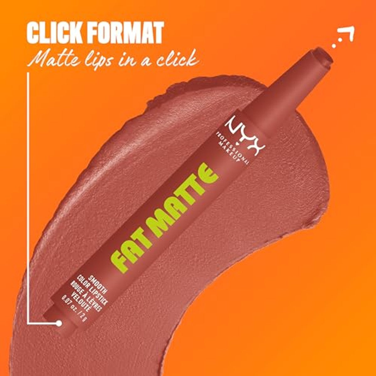NYX PROFESSIONAL MAKEUP Fat Matte Lipstick Rose Robe - 3 stuks