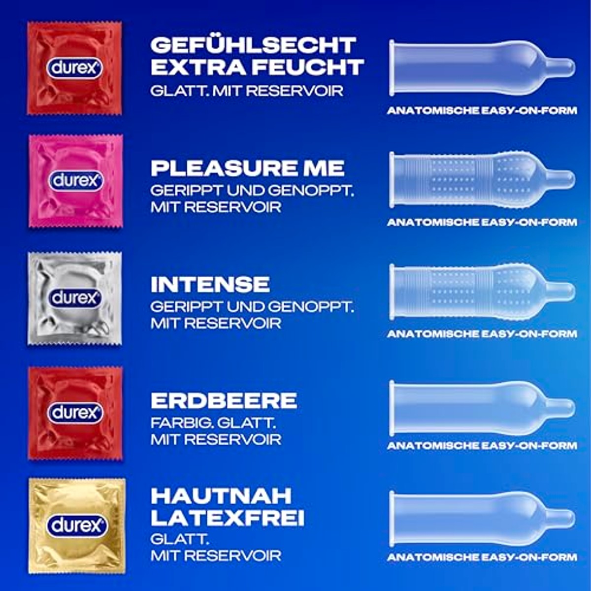 Durex Love Mix condooms, 56 mm 3 x 40 stuks - Voordeelverpakking