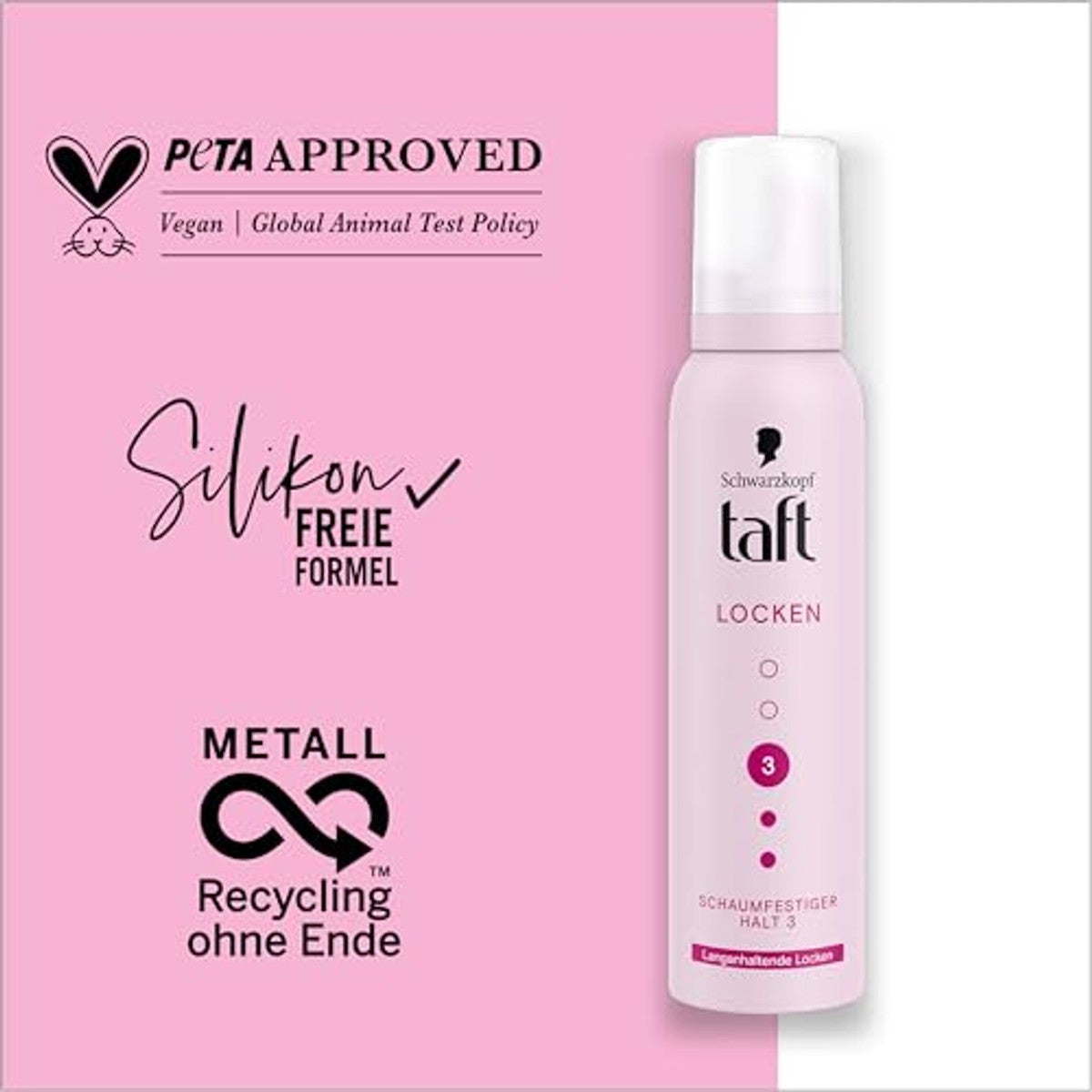 TAFT Schaumfestiger Locken 150 ml – verpakking van 2 – TAFT