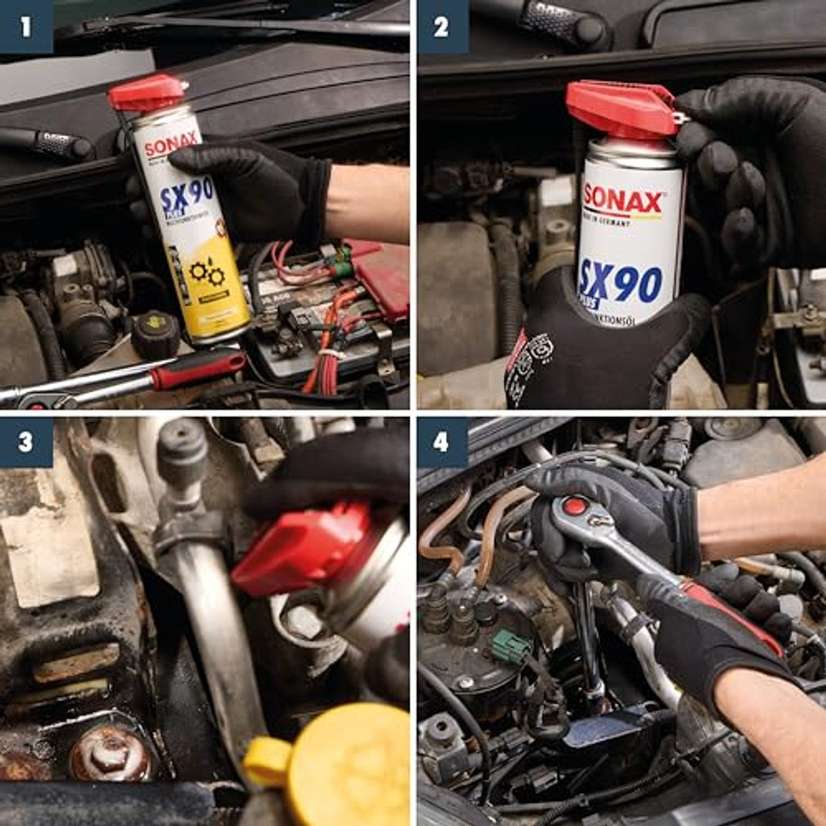 SONAX SX90 Plus multifunctionele spray 3 x 400 ml - Voordeelverpakking