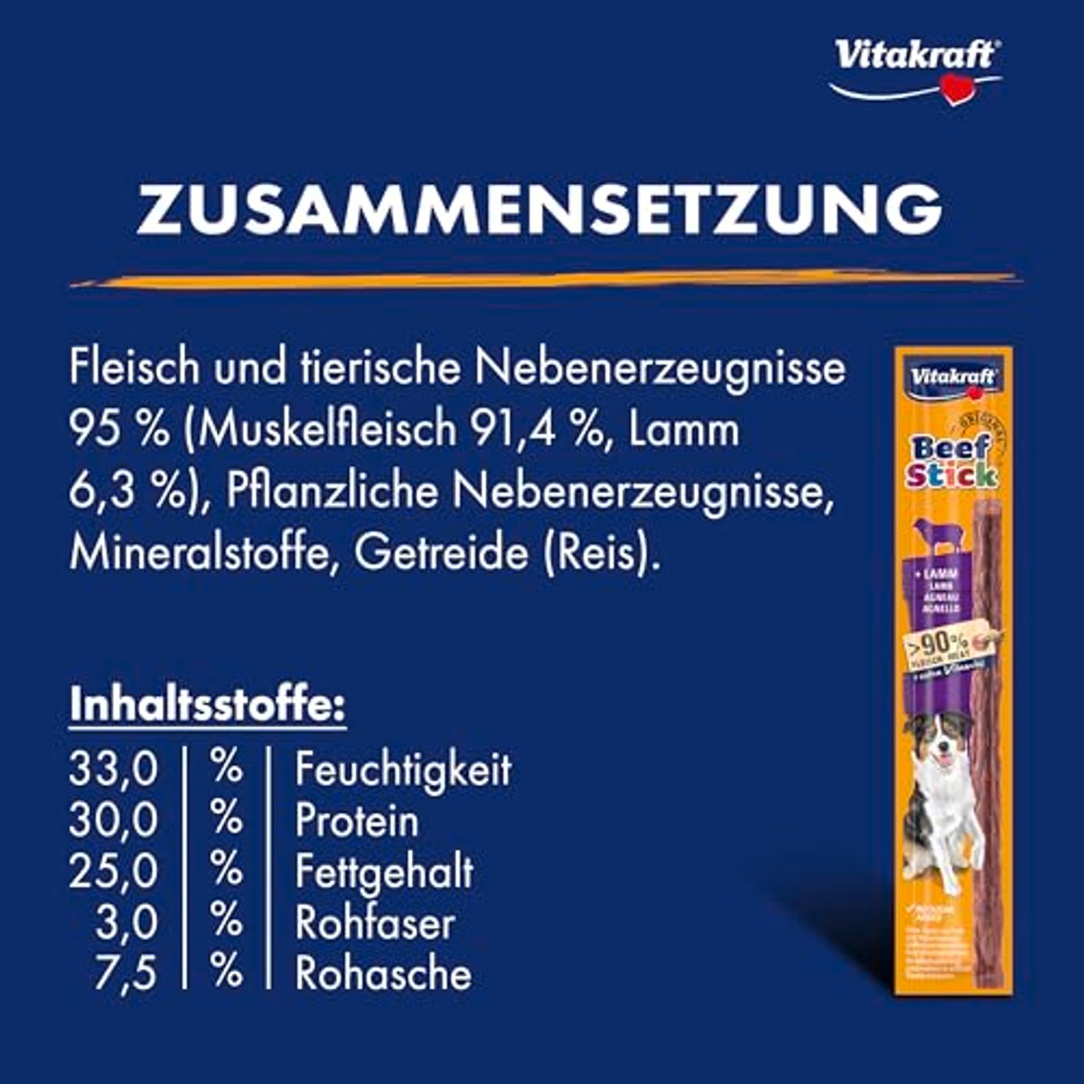 Vitakraft Beef Stick hondensnack lam 50 x 12 g - 6-pack