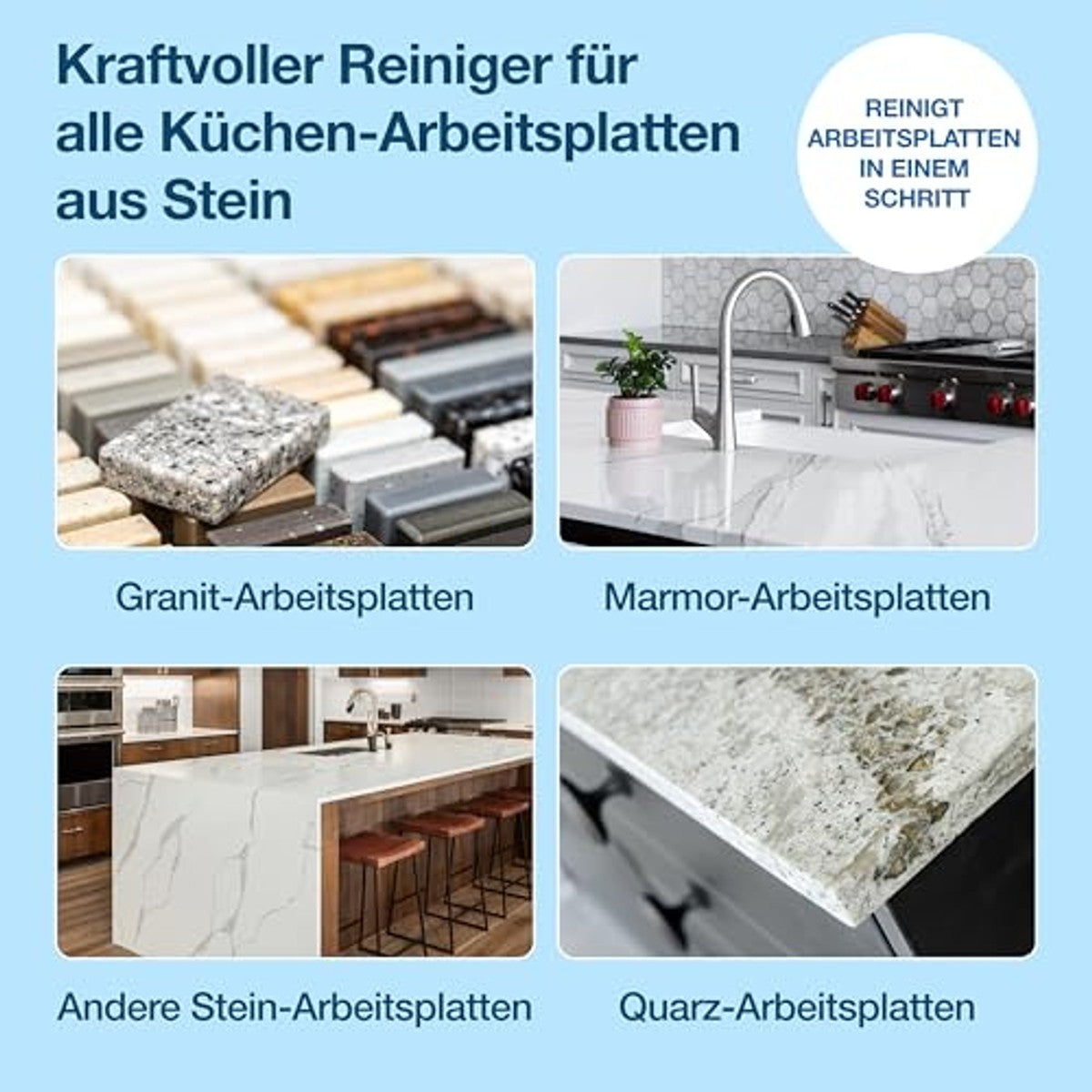 HG Natuursteen werkbladenreiniger 6 x 500 ml - Voordeelverpakking