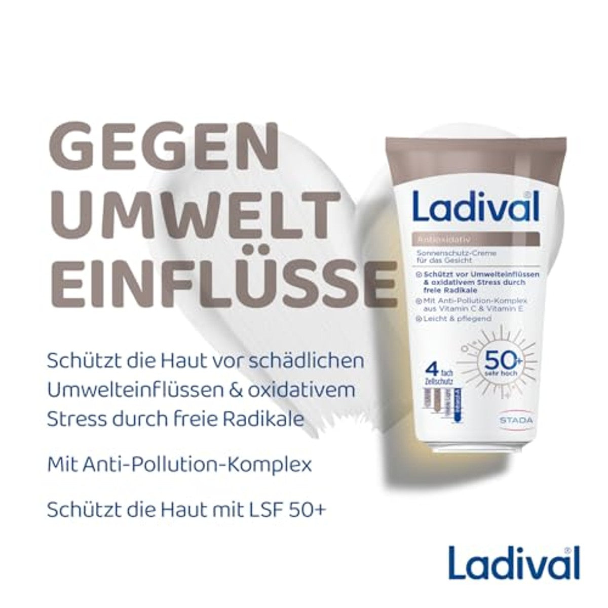 Ladival Antioxidatieve Zonnecrème Gezicht SPF 50+ 3 x 50 ml - Voordeelverpakking