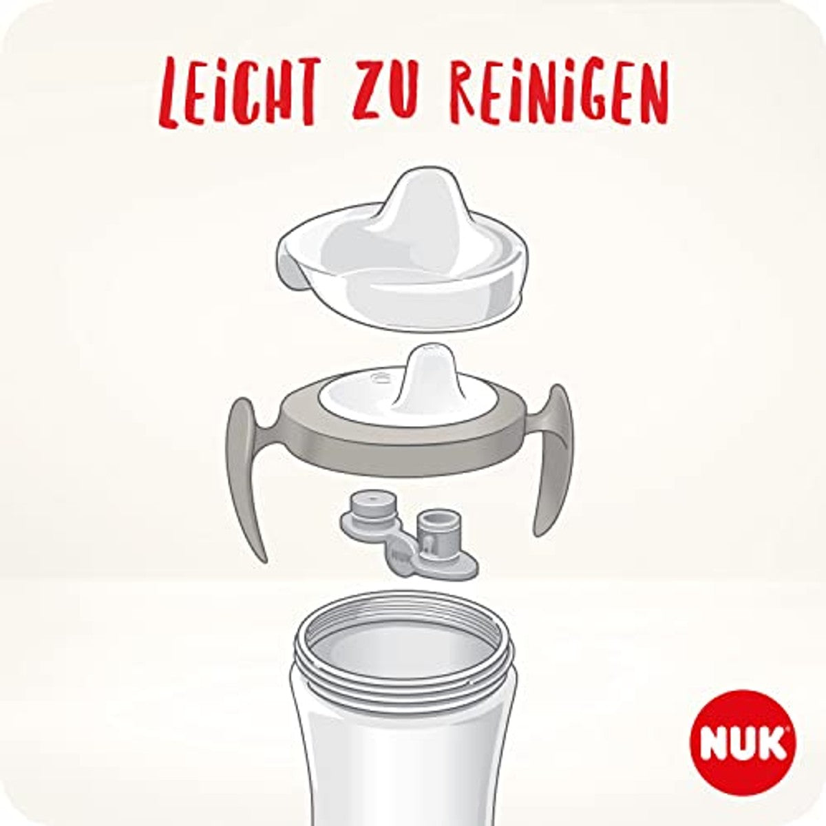 NUK Trainer Cup oefenbeker blauwe zebra 6 x 230 ml - Voordeelverpakking