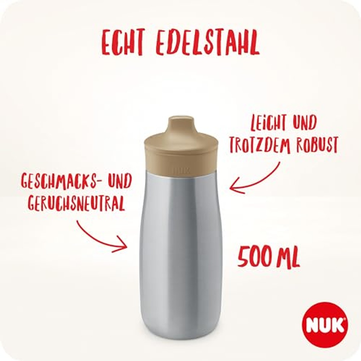 NUK Mini-Me Flip rietjesfles paarse bloem 3 x 500 ml - Voordeelverpakking