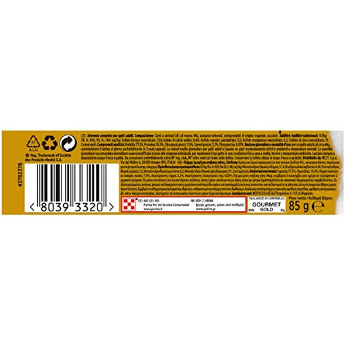 Gourmet Gold natvoer kattenvoer rundvlees 24 x 85 g - 3-pack