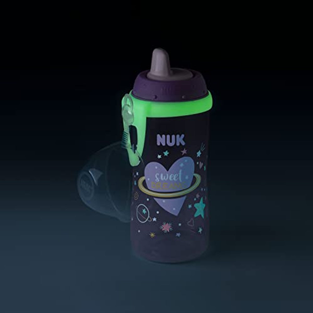 NUK Kiddy Cup Night drinkbeker paars 12+ maanden 3 x 300 ml - Voordeelverpakking