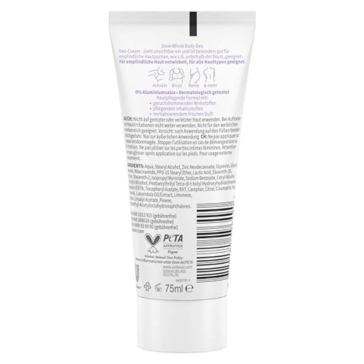 Dove Whole Body Deo Crème lavendel & kamille 75 ml (2 stuks) – Dove