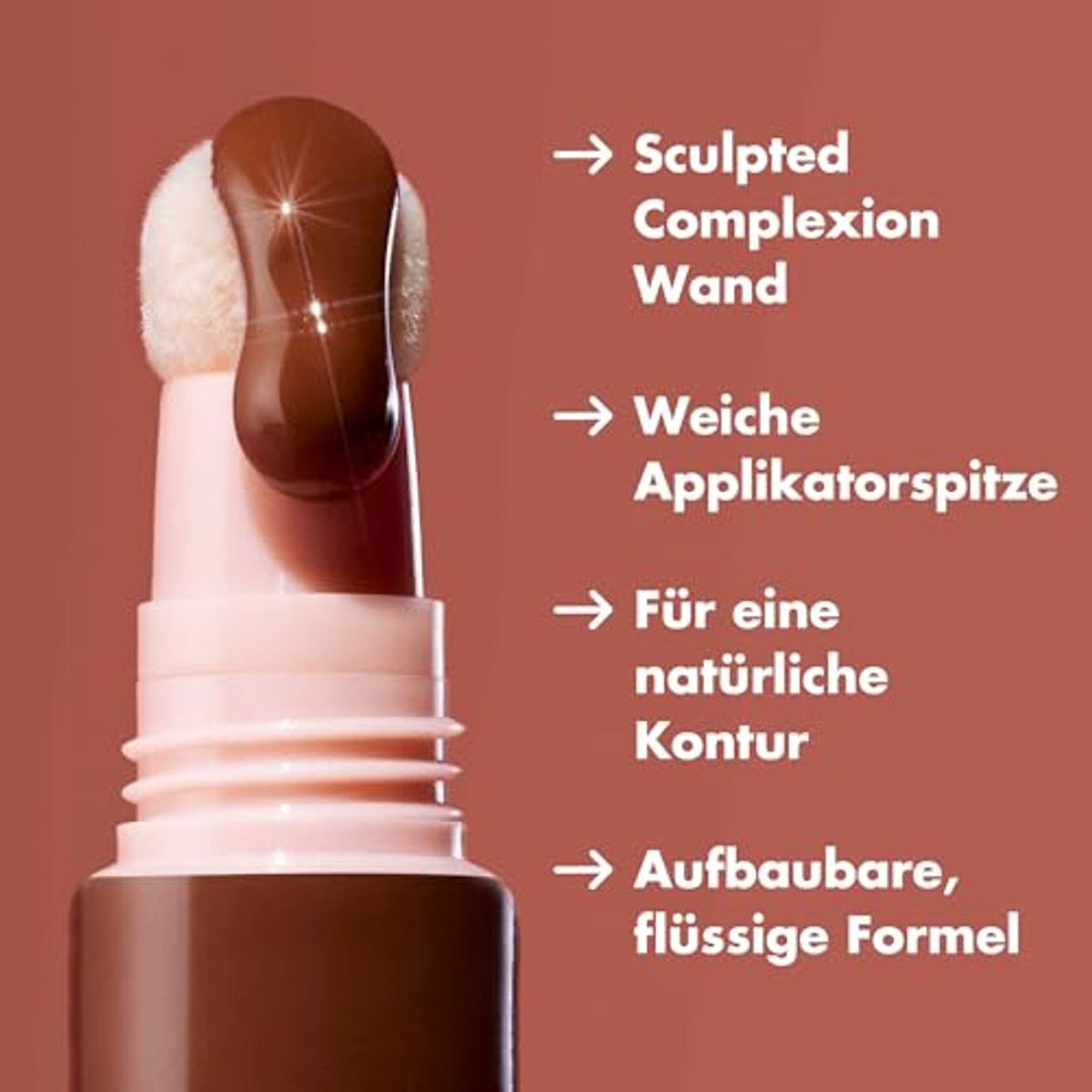 e.l.f. Halo Glow Contour Beauty Wand Vloeibare contourstaaf voor een natuurlijke, gemodelleerde look, opbouwbare formule, veganistisch en dierproefvrij, Tan/Deep – e.l.f.