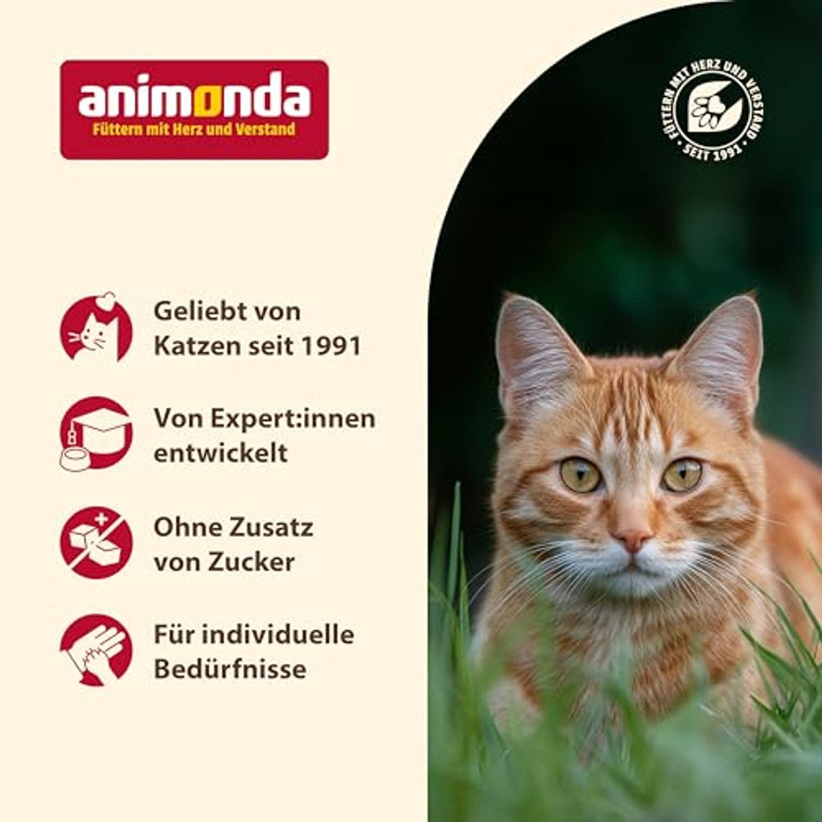 Animonda Exquise Kattenvoer voor volwassen katten, nat voer | Graanvrij kattennatvoer zonder suiker voor volwassen katten, met verse vlezige ingrediënten – animonda Carny