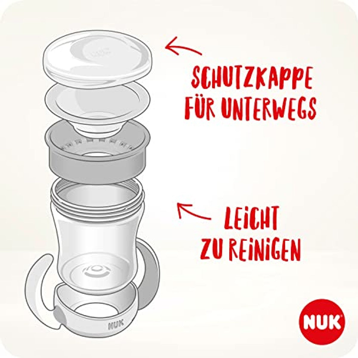 NUK Mini Magic Cup blauw lieveheersbeestje 3 x 160 ml - Voordeelverpakking