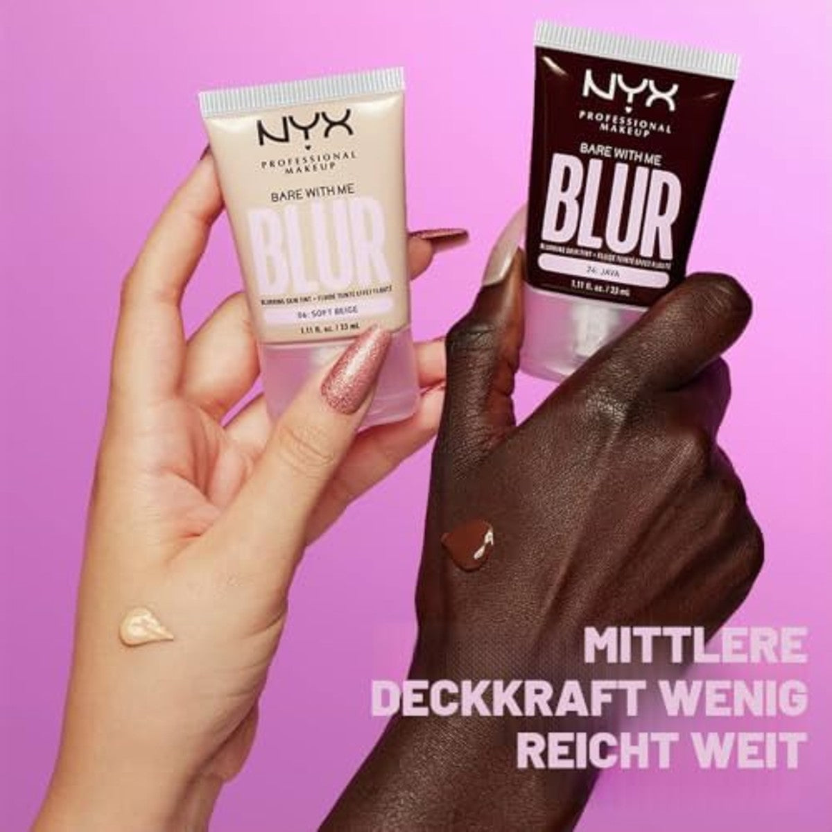 NYX PROFESSIONAL MAKEUP Bare with Me Medium Dark 30 ml - 6 stuks
