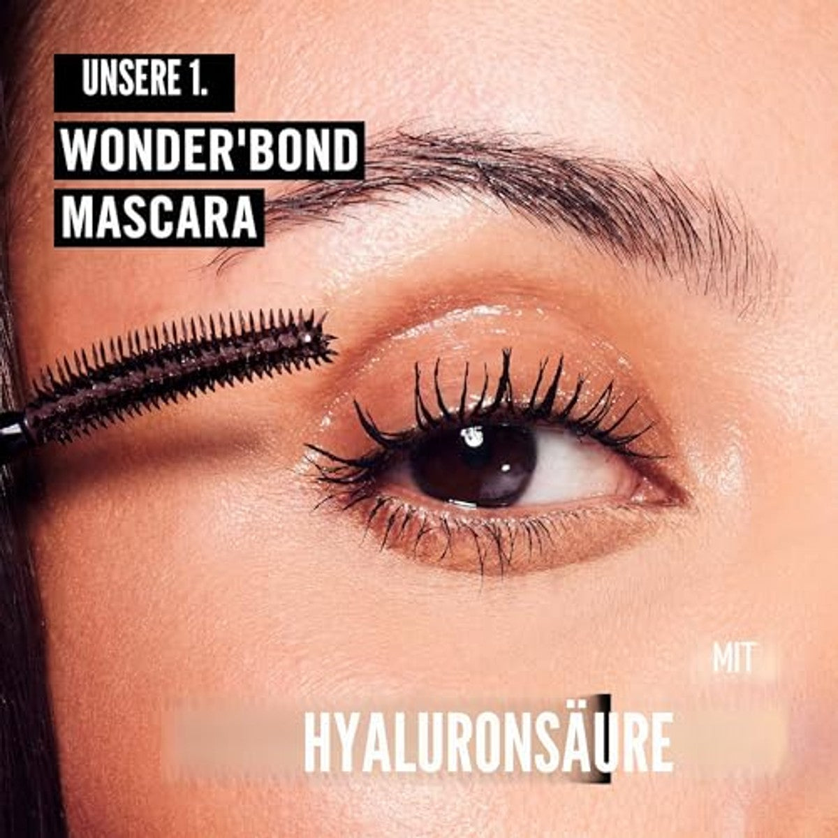 Rimmel Wonder'Bond Lash Filler + Hyaluronic, Mascara, 001 Black, gehydrateerde en gevoede wimpers, zichtbaar dichtere en dikkere wimpers, hyaluronzuur, smeerbestendig, bladdert niet af, 11 ml – Rimmel London