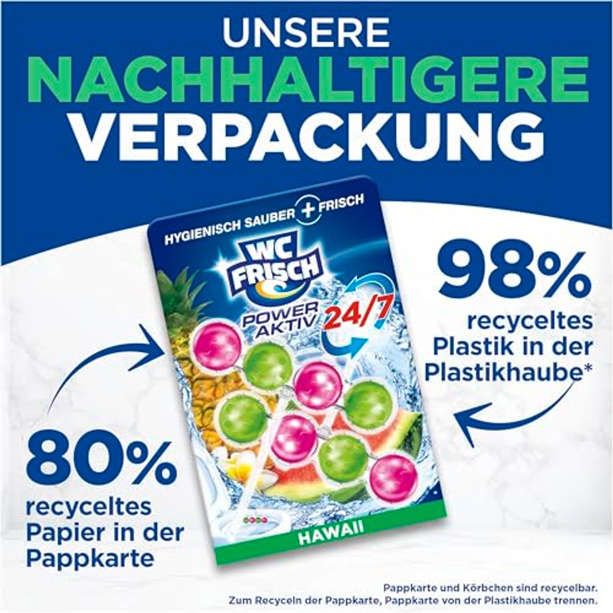 WC-Frisch Kraft Aktiv Geurspoeler Hawaii 2 x 50 g – WC-Frisch