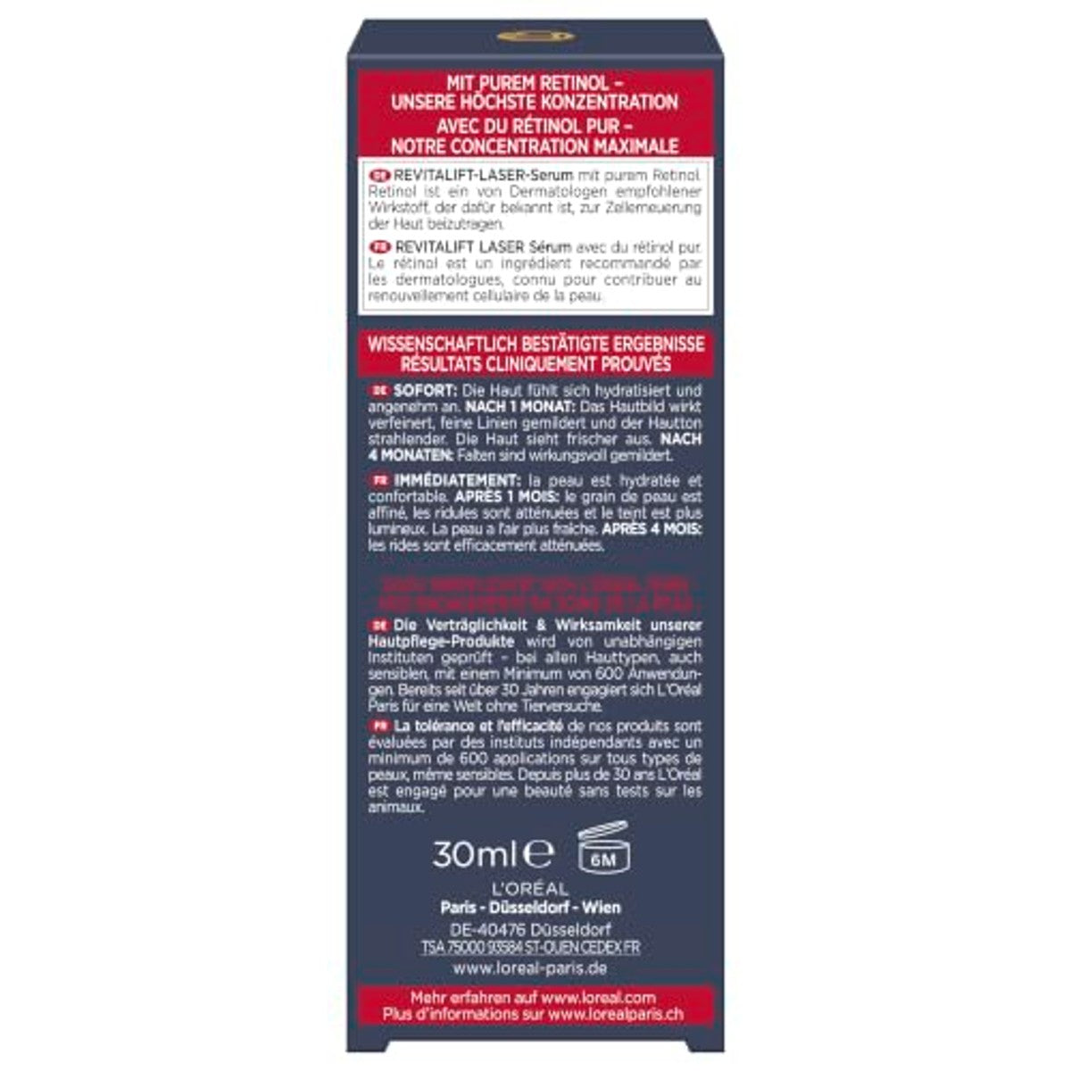 L'Oréal Paris Revitalift Laser X3 Retinol Serum 6 x 30 ml - Voordeelverpakking