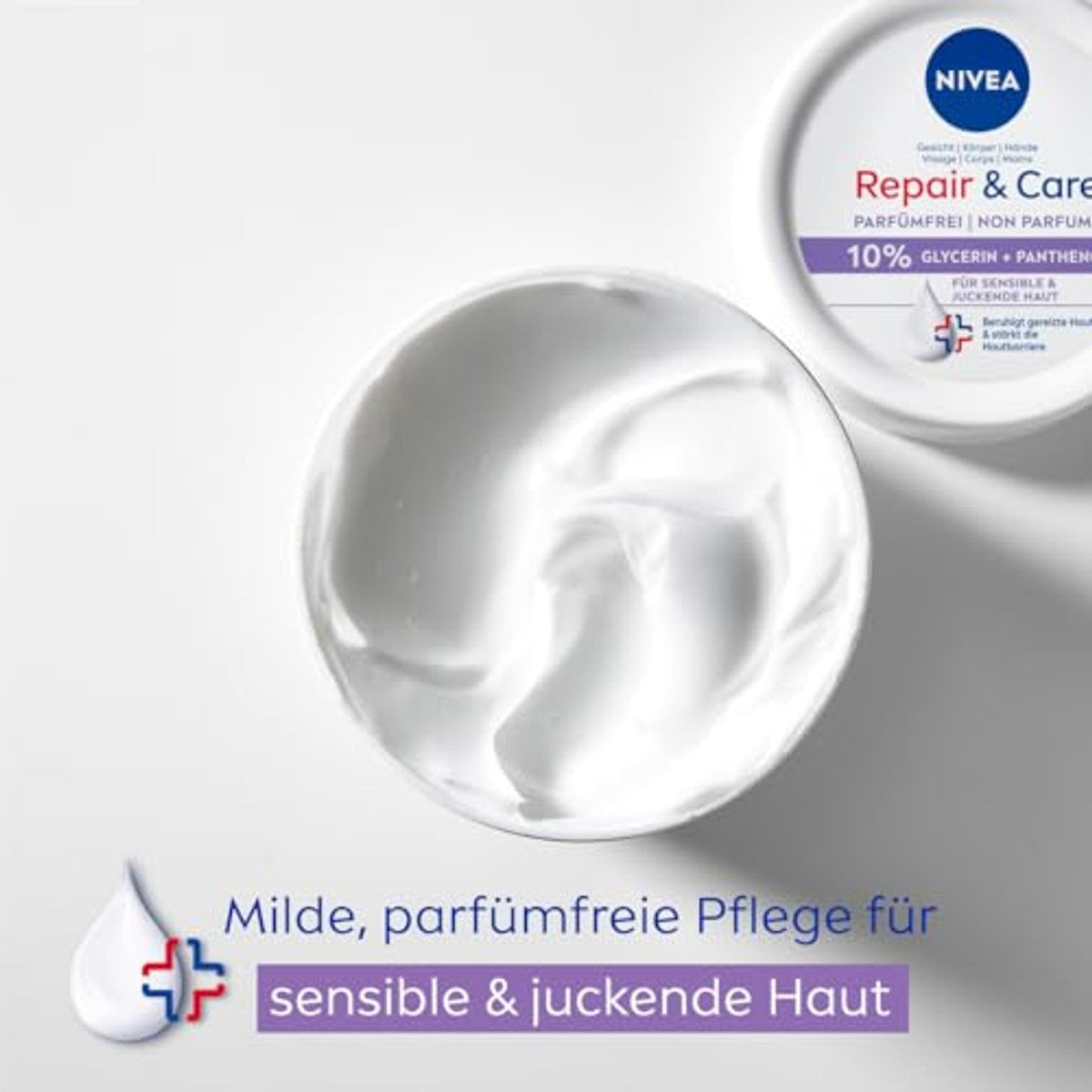 Nivea Repair & Care Parfumvrije crème 6 x 400 ml - Voordeelverpakking