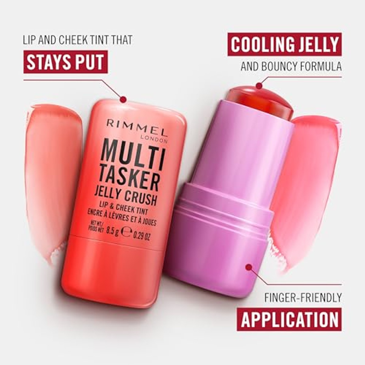 Rimmel London Jelly Crush Blush & Lip Stain 150 Red Pepper 8,5 g - 3 stuks