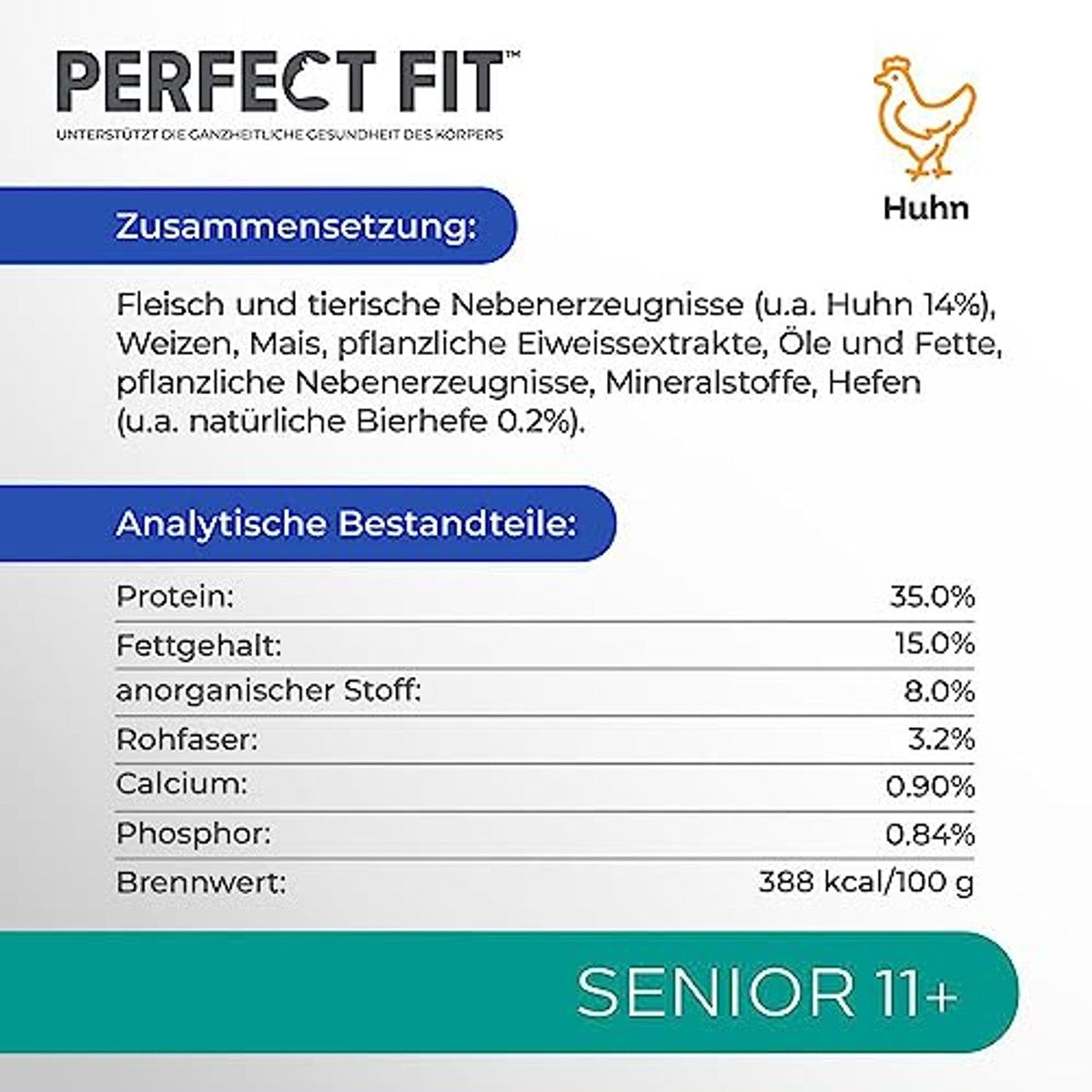 Perfect Fit Senior 11+ droogvoer kat kip 3 x 2,8 kg - 3-pack