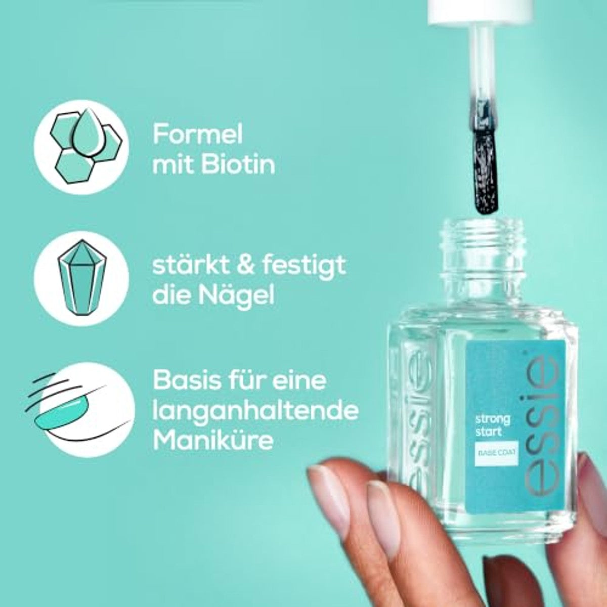essie Base Coat Strong Start met biotine 13,5 ml - 6 stuks