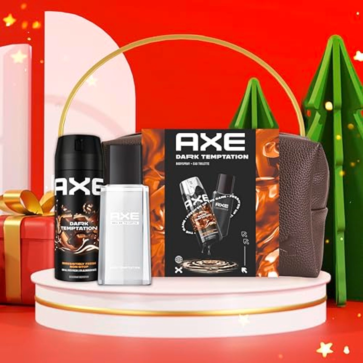 Axe Dark Temptation toilettas 150 ml + 3 x 100 ml - Voordeelverpakking