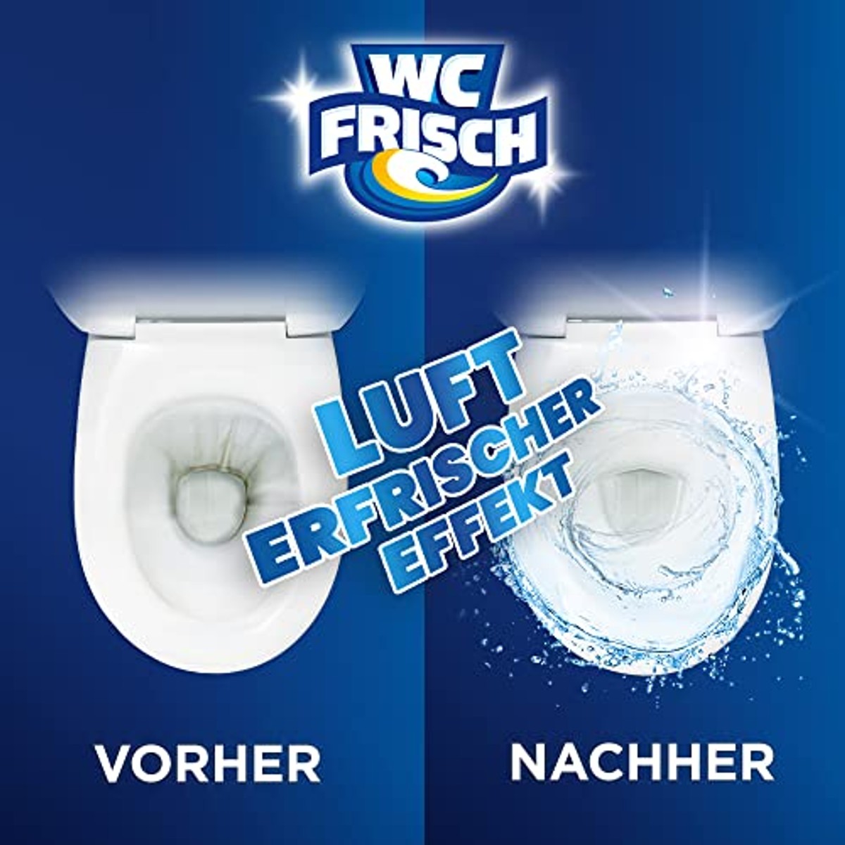 Wc-Fresh WC-reiniger, gel, oceaanfris (750 ml), wc-reiniger met luchtverfrissereffect, toiletreiniger zorgt voor hygiënische frisheid, met 4-voudige combinatie van actieve stoffen (verpakking van 2) – WC-Frisch