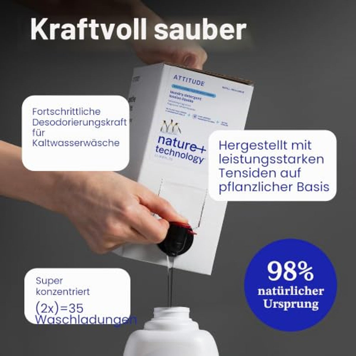 Attitude Wasmiddel Wilde Bloemen 35 Wasbeurten 1,05 l - 3-pack – foto 6