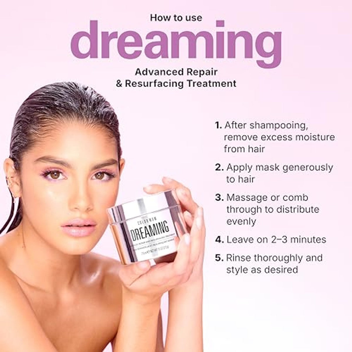 COLOR WOW Dreaming Advanced Repair and Resurfacing Treatment, anti-kroes verzorging voor droog en beschadigd haar, 215 ml