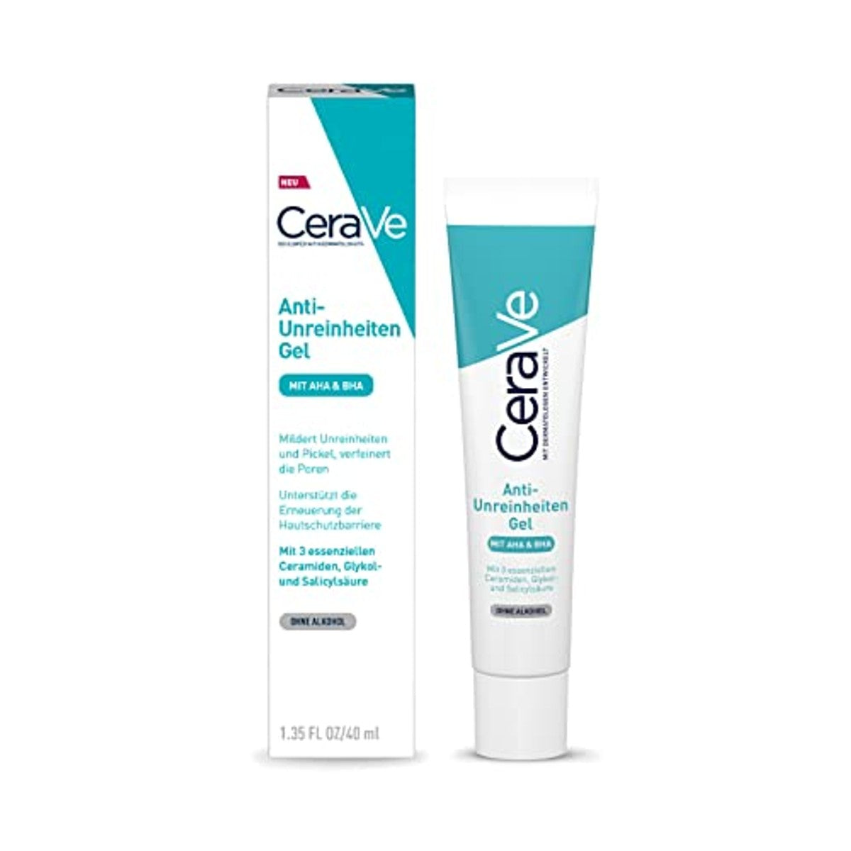 CeraVe Schuimende Reinigingsgel 1 l & Anti-Onzuiverheden Gel voor het Gezicht 40 ml
