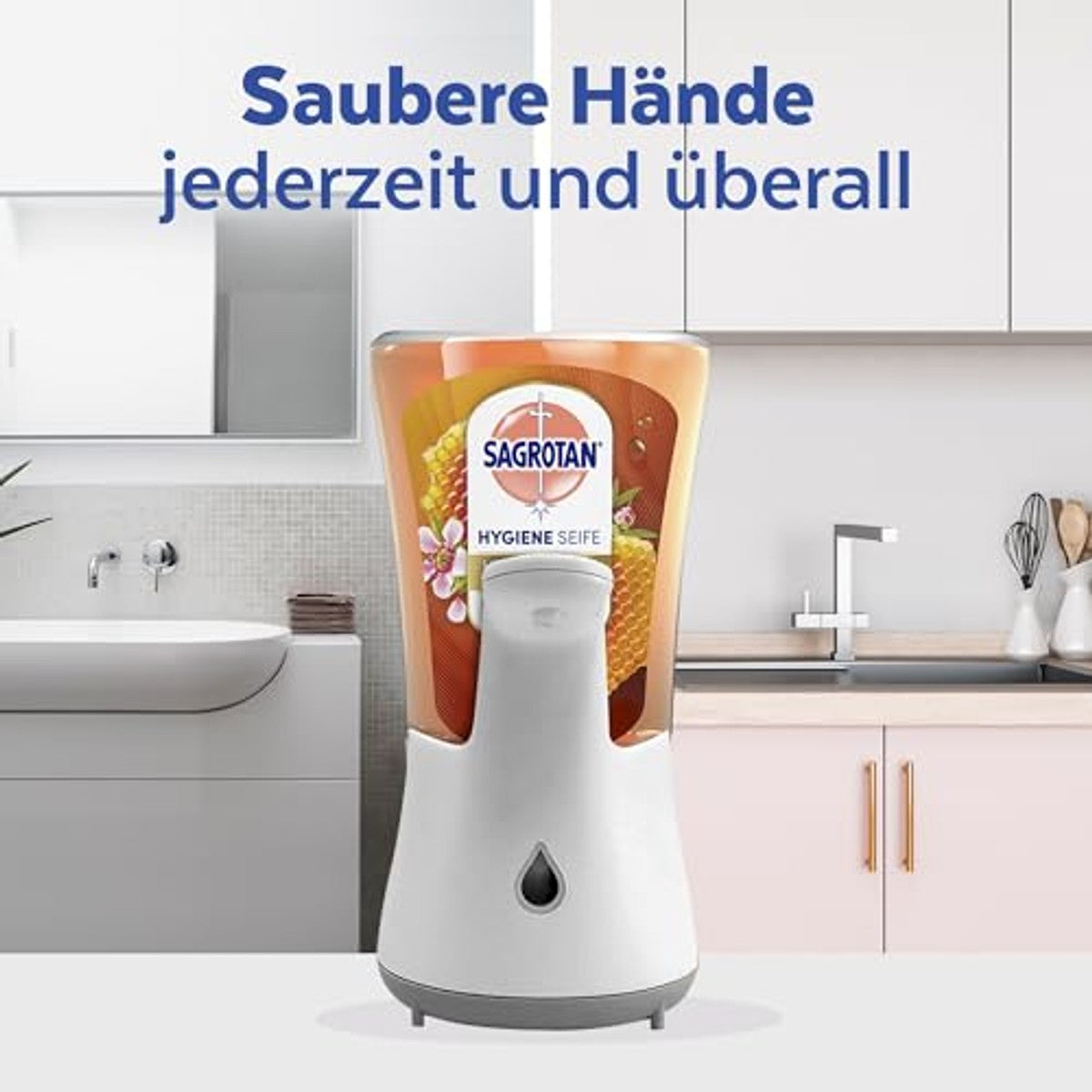 Sagrotan No-Touch navulling voor automatische zeepdispenser, 5 x 250 ml handzeep in een praktische voordeelverpakking – Sagrotan