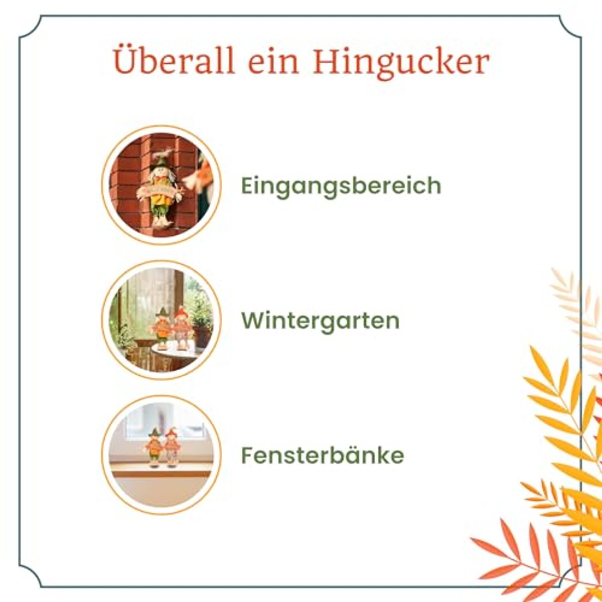 HEITMANN DECO Vogelverschrikkers met welkomstbord set van 2 – HEITMANN DECO