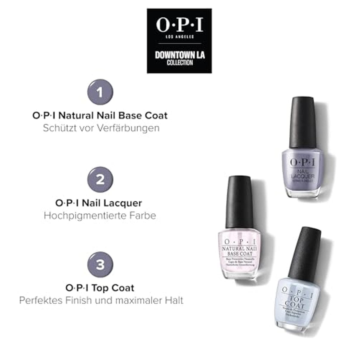 OPI Downtown L.A. Collectie ❤️DTLA Grijze Nagellak 15 ml - 6-pack