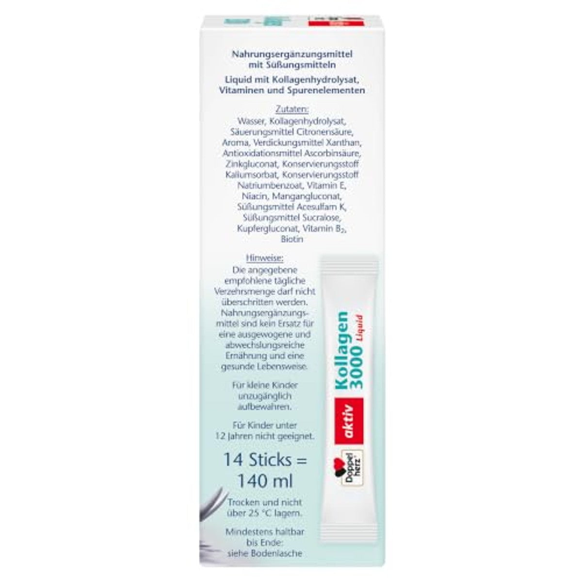 Doppelherz Collageen 3000 Liquid Huid + Bindweefsel 14 Portiezakjes - 6-pack