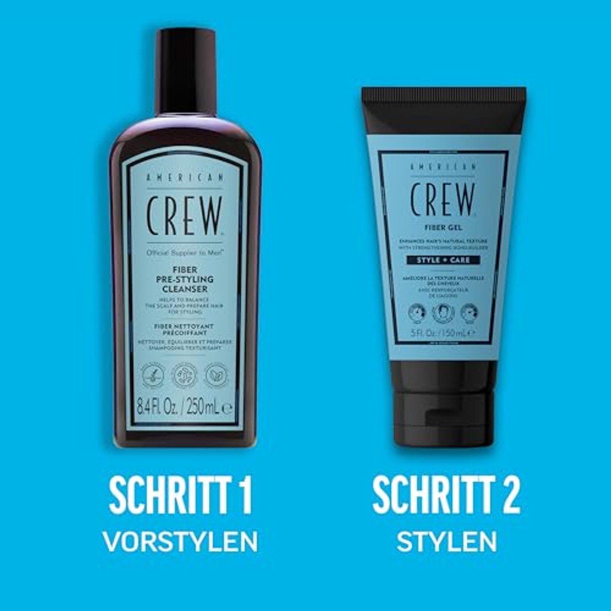 American Crew Fiber Gel Hybride Haarstyling Gel met Gemiddelde Grip 150 ml - 6-pack