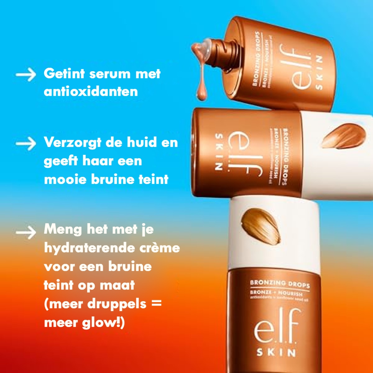 e.l.f. SKIN Bronzing Drops Puur Goud - 3 stuks – foto 6