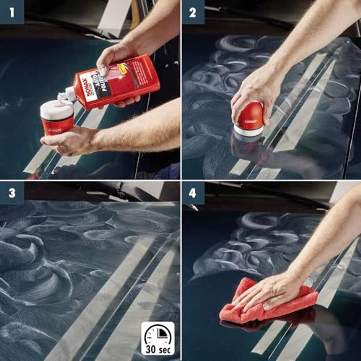 SONAX Autopolitoer voor gekleurde en metallic lak 3 x 500 ml - Voordeelverpakking