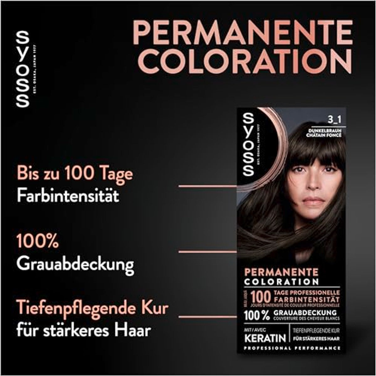 SYOSS Coloration 3_1 donkerbruin 3 x 115 ml - Voordeelverpakking