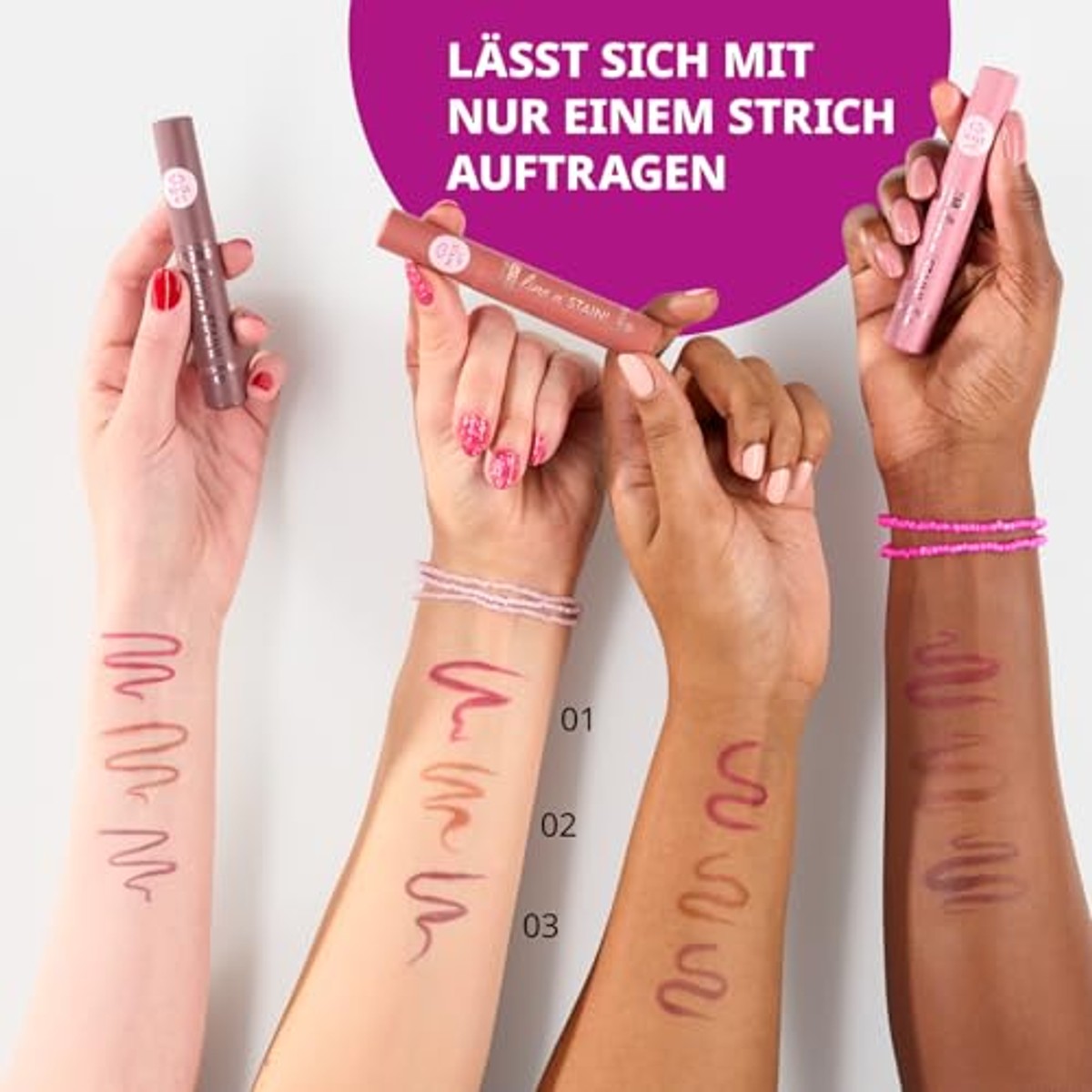 essence line n' STAIN! Tattoo Lip Liner 03 Make A Mauve, vloeibare lipliner | Sterk gepigmenteerd en langdurig, natuurlijke tattoo-afwerking, veganistische cosmetica zonder parfum, 2,5 ml – Essence Cosmetics