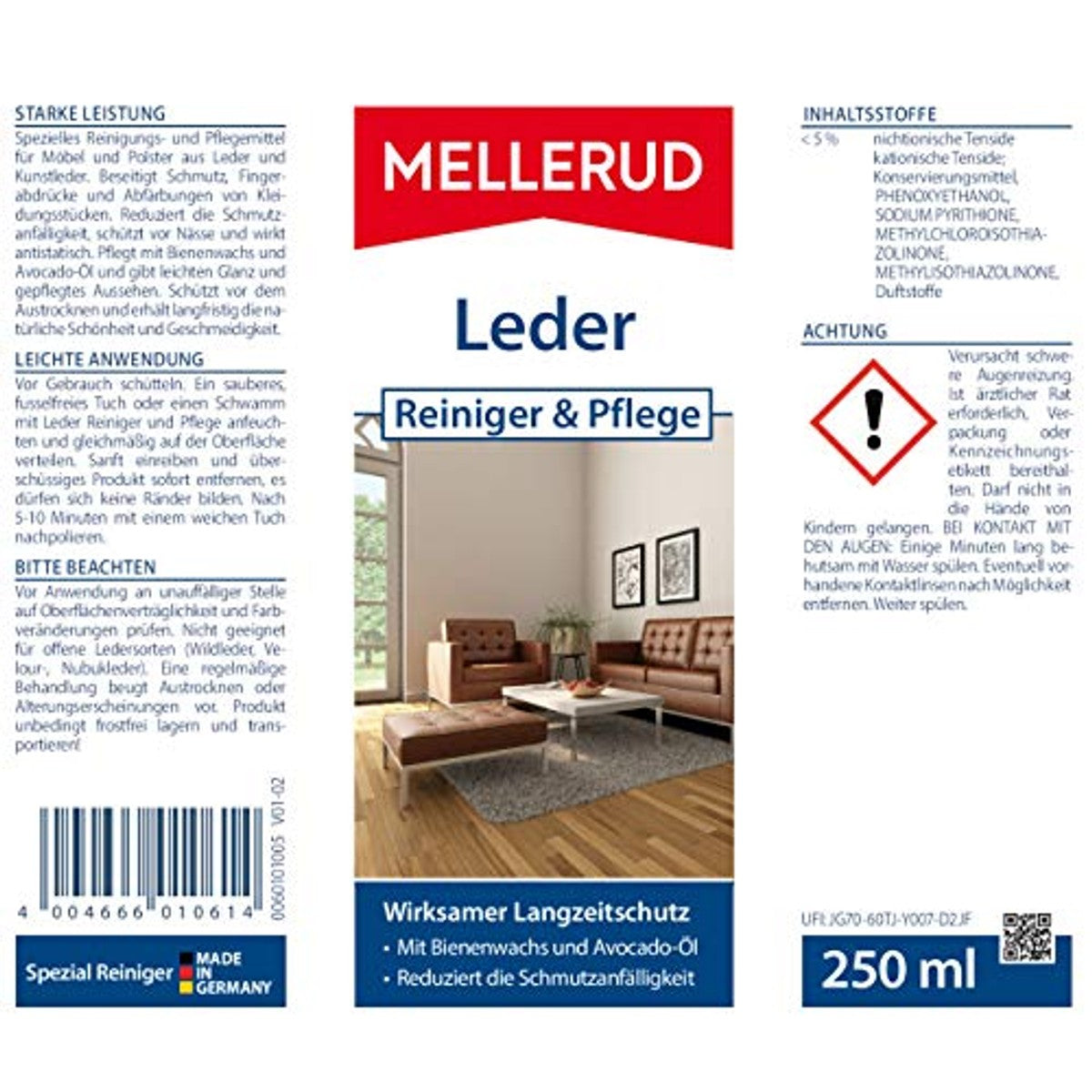 Mellerud Leerreiniger & verzorging 3 x 0,25 l - Voordeelverpakking