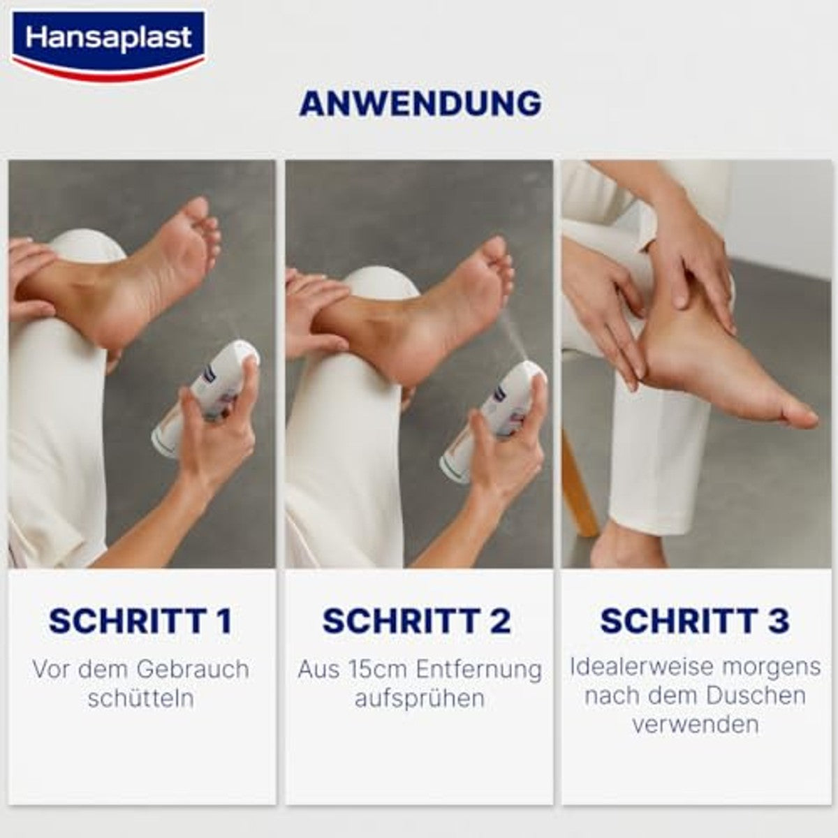 Hansaplast Voetschimmelbescherming 2-in-1 Deodorant 3 x 150 ml - Voordeelverpakking
