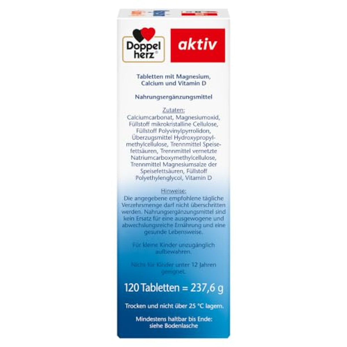 Doppelherz Magnesium + Calcium + D3 120 Tabletten - 3-pack