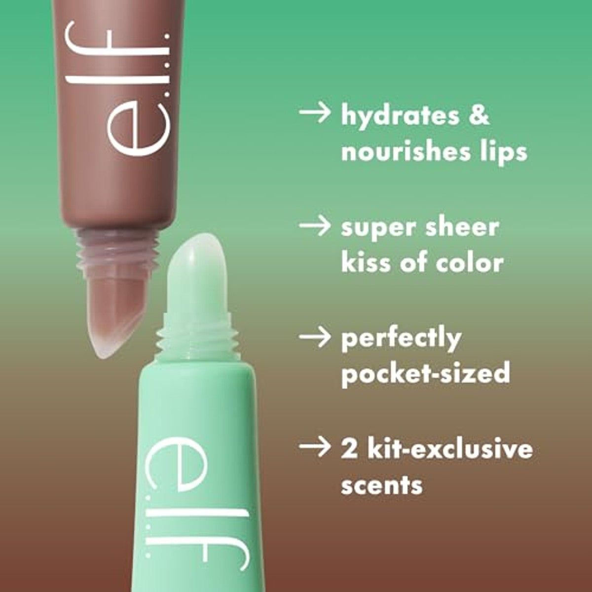 e.l.f. Squeeze Me More Lip Balm Duo mint/chocolade - 3 stuks